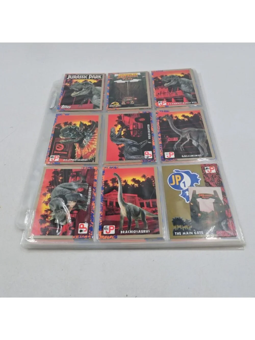 Topps Jurassic Park Trading Card Complete 1-88 Set + 10 Puzzle Card Set Vintage
